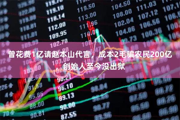 曾花费1亿请赵本山代言，成本2毛骗农民200亿，创始人至今没出狱